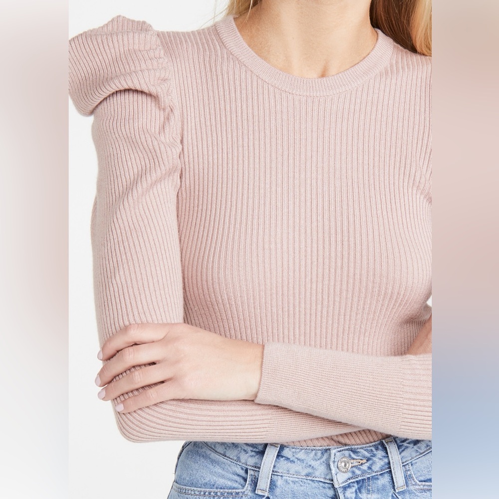 7 For All Mankind Puff Crewneck Sweater Size Small